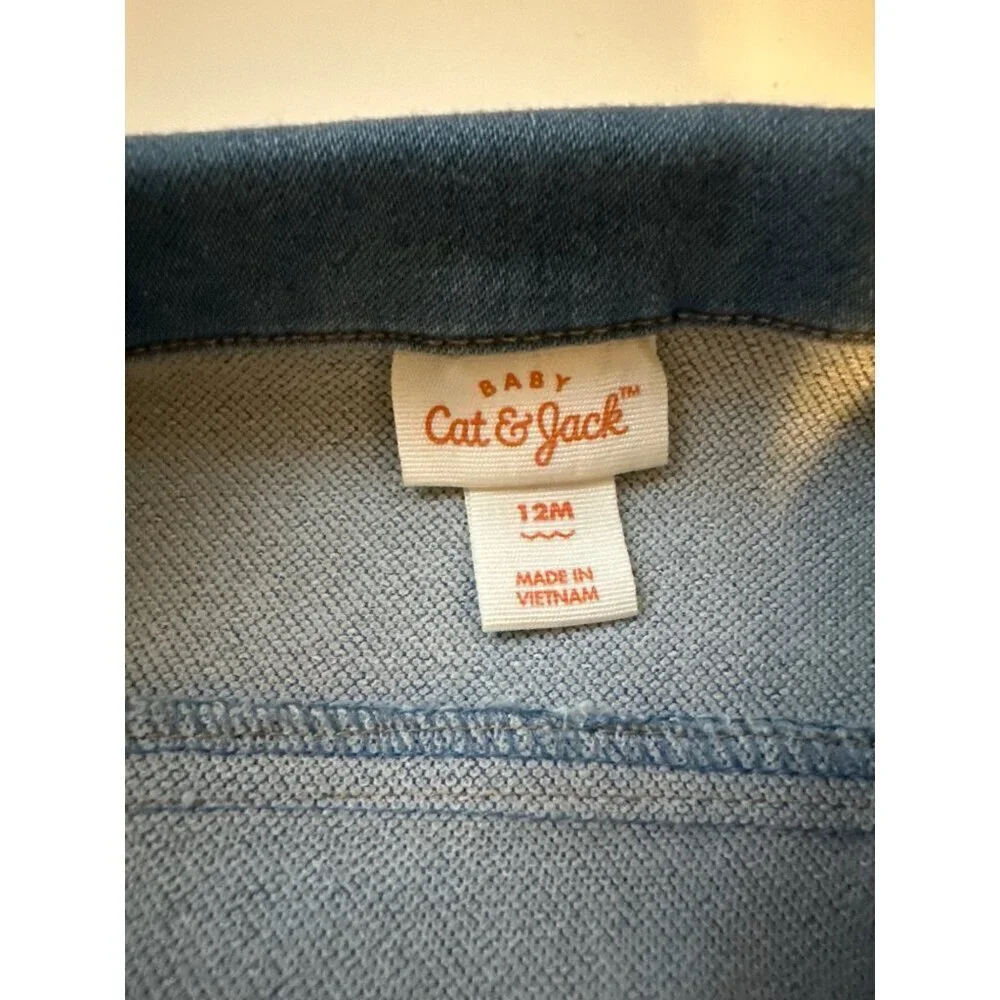Baby Cat & Jack light wash jacket size 12M NWT